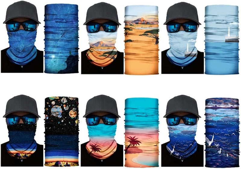 SIDAZON Neck Gaiter Mask,UV Protection Bandana Gator Face Cover Covering Mask,Tube Scarf,Neck Warmer Balaclava,Headband - Image 2